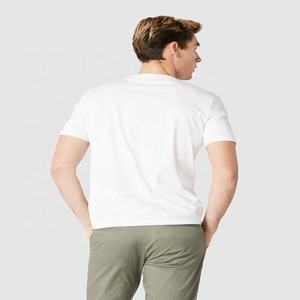 CAMISETA DE ALGODÓN 100% TRANSPIRABLE DE ALTA CALIDAD Y CAJA REGULAR PARA HOMBRE, CON ESTAMPADO PERSONALIZADO, BORDADO, JERSEY, TEJIDO CASUAL, OEM, TALLA GRANDE - Product Image 3