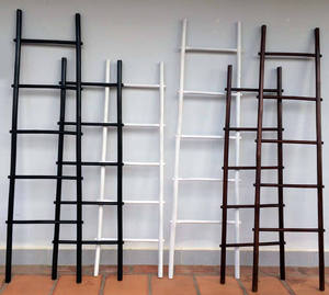 New Modern <b>Bamboo</b> <b>Ladders</b> Bathroom Clothes Rack Standing 6-Tier Blanket <b>Ladder</b> for Living Room Blanket Quilt <b>Ladder</b> Rack Decor - Product Image 4