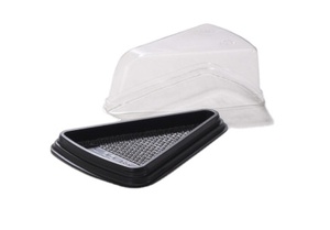 Envase de Plástico para Rebanada Individual de Pastel de Taiwán con Tapa Transparente, Paquete Desechable Triangular para Pastel Pequeño - Product Image 2