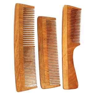 Peine de Madera de Neem Natural a Precio Económico, Bueno para el Cabello Saludable, Peine de Madera Hecho a Mano Anticaspa Unisex para Todo Tipo de Cabello - Product Image 1