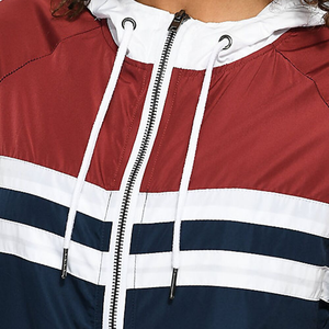 แจ็คเก็ตกันลมสำหรับผู้ชายแจ็คเก็ตกันลมพิมพ์โลโก้ผู้หญิงบล็อกสีแฟชั่นกำหนดเอง - Product Image 4