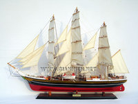 Modèle de bateau à voile en bois STAD AMSTERDAM, accessoire de jouet gonflable artisanal du Vietnam, pour les enfants de 5 à 7 ans, TS0077P GIA NHIEN CO. LTD
