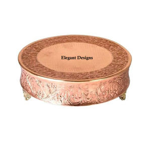 แท่นวางเค้กโลหะชุบทองแดงสุดหรูอุปกรณ์ทำเค้กแฟนซีแบบคลาสสิก - Product Image 3