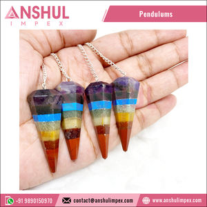 Pendules à facettes en Agate et Chakra désossés, vente directe depuis l'usine, - Product Image 2