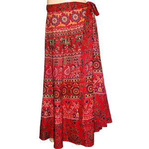 Marwari Fashion Women's Casual Printed <b>Wrap</b>-Around <b>Skirt</b> with Natural Waistline Maternity Feature - Product Image 3