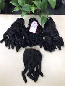Extensions capillaires Remy bouclées pour femmes noires, ensemble de 6 pièces, cheveux rebondissants, haute qualité - Product Image 2