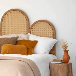 Bedroom Furniture Cane Double Bed Frame King Queen Size Natural Rattan  Wicker Bed - Buy Rattan Bed,Bed Rattan,Cane Rattan Bed Product on  Alibaba.com