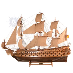 San Felipe Model Ship Huge Size Handcrafted Wooden Replica with Display Stand, Collectible, Decor, Gift, Wholesale