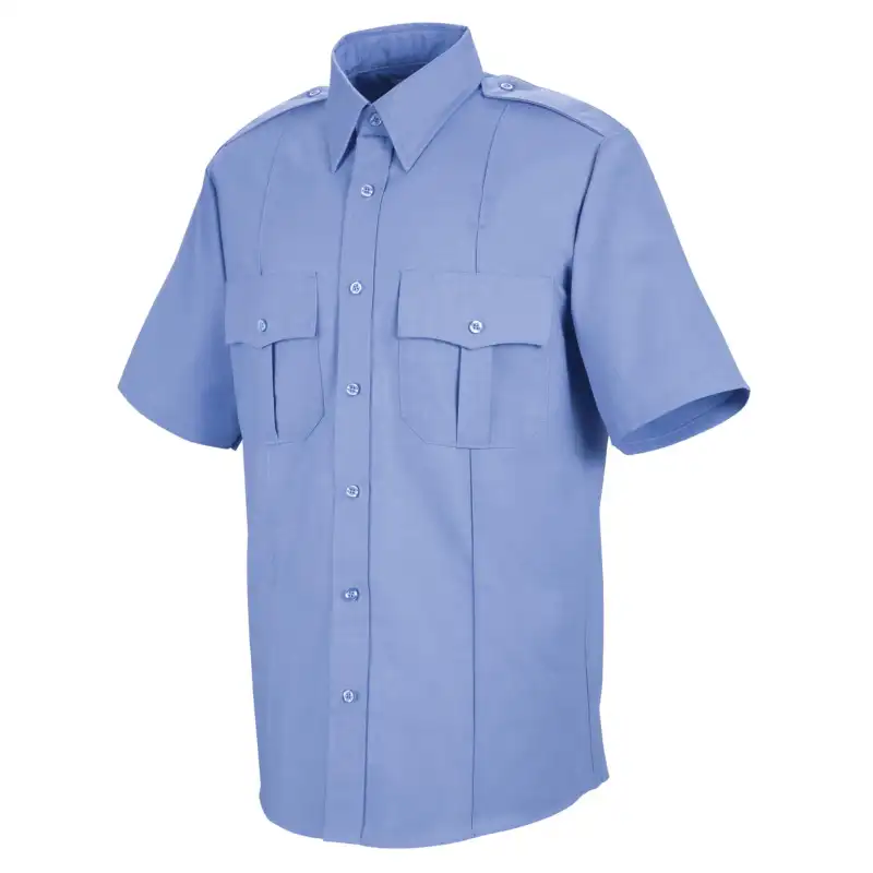 보안 가드 유니폼 포켓 반 소매 보안 유니폼 셔츠 경비원 유니폼