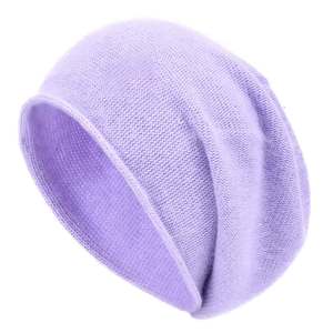 Fashionable Custom <b>Wool</b> Blend Women's Beanie Hat Solid Color Warm Winter Outdoor Knit Hat in Online Sale - Product Image 1