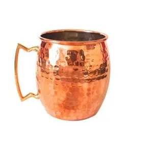 Tasse de Cocktail en acier inoxydable, Mug classique, plaqué or Rose, pour mulet de moscou, avec poignée pour Bar, 500ml, 20 ml - Product Image 1