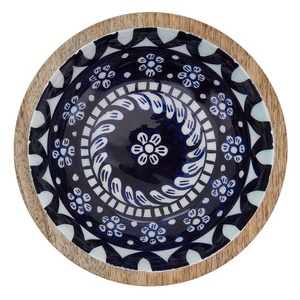 ชามไม้มะม่วงพิมพ์ลายดอกไม้ทรงกลม,ชามก๋วยเตี๋ยวและซุปชามเสิร์ฟสำหรับราคาขายส่ง - Product Image 4