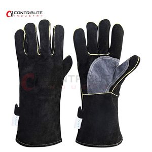 Guantes de Soldadura TIG CONTRIBUTE INDUSTRY, Resistentes al Calor Extremo, de Cuero, con Puño de Seguridad, Duraderos y Resistentes a Impactos - Product Image 3