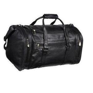 Outdoor Large Capacity Hand Carry <b>Black</b> Leather Duffle <b>Bag</b> for Men Travel <b>Weekend</b> Organizer - Product Image 1