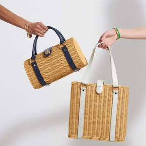 Sac à main en paille naturelle pour femmes, seau, fait à la main, mode Simple, pique-nique, vacances, nouvelle collection, 2020 - Product Image 5