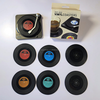 Offre Spéciale Décor À La Maison Nouveauté Vinyle Record Coaster Ensemble Avec présentoir