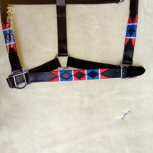 Mejor calidad FHS PH015 Polo cuero caballo Halter castaño rojizo marrón ecológico ajustable seguro hebilla de latón macizo - Product Image 6