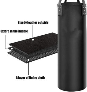 Venta al por mayor OEM logotipo personalizado pu cuero artificial Negro/Plata taekwondo tailandés boxeo patadas saco de boxeo pesado - Product Image 3