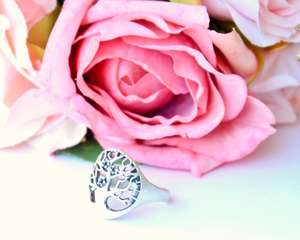 Anillo de aniversario de joyería de latón Árbol de la vida de estilo bohemio diseño único con Árbol de la vida para fiestas hechas de aleación - Product Image 4