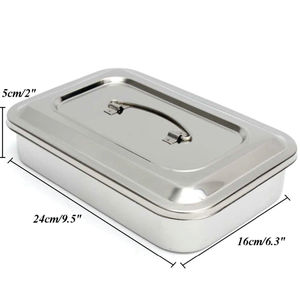 Plateau à Instruments dentaires étanche, boîte de rangement pour dentistes, couvercle chirurgical, équipement médical, stérilisateur, en acier inoxydable, CE - Product Image 1