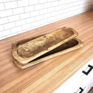 Bol à pâte en bois créatif de grande taille pour la décoration ménage cuisine plateau alimentaire bol à pâte en bois produit le plus vendu - Product Image 6