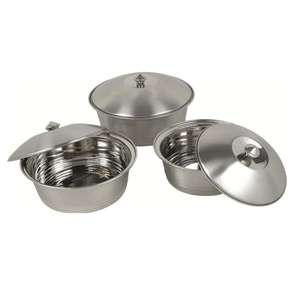 Bol de doigt d'ustensiles en acier inoxydable poli en gros d'usine avec couvercle de couverture de dôme pour les fêtes - Product Image 2