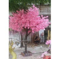 Pohon Bunga Sakura Buatan Tinggi 300cm, Bahan Fiberglass dan Sutra, Dekorasi Pernikahan Dalam Ruangan, Tahan Lama, Ramah Lingkungan