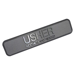 Placas de Identificación de Aluminio con Logotipo Metalizado, Impresión Serigráfica, Impermeables, Forma Personalizada para Decoración, Gris - Product Image 1