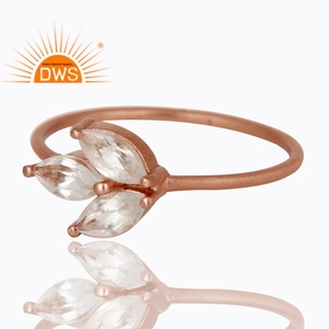 925 Sterling Silver Natural <b>Crystal</b> Quartz Gemstone Stackable <b>Ring</b> For Women Jewelry For Women Gift For Her - Product Image 2
