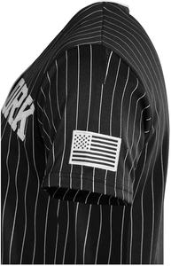 Pure Wholesale OEM Blank Men's New York Slim Fit Pinstripe Baseball Sublimation Jersey All Weather Uniformes de béisbol transpirables - Product Image 4