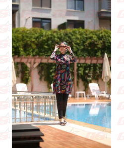 Maillot de bain long pour femmes, imprimé floral, style islamique, pour la baignade, vente en gros - Product Image 2