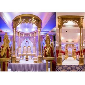 กุจาราติที่น่าสนใจงานแต่งจิปาถะมันแวกเสาทองแบบดั้งเดิมสำหรับงานแต่งงานของชาวอินเดียนฮินดู - Product Image 1