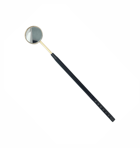 Stainless <b>Steel</b> Millimeter <b>Ruler</b> Scale Dental Mouth Mirror Black Solid Handle, Beauty Care Eyelashes Extension Mirror Handle CE - Product Image 1