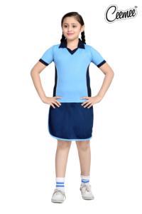Dernier modèle de t-shirt à manches courtes pour filles avec jupe à rabat avant pour tenue de sport, ensemble uniforme - Product Image 4