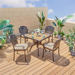 Juego de muebles <span class=keywords><strong>para</strong></span> exteriores de aluminio fundido, juego de mesas de comedor y sillas <span class=keywords><strong>para</strong></span> <span class=keywords><strong>patio</strong></span>, conjunto de jardín al aire libre, <span class=keywords><strong>pila</strong></span> moderna - Product Image 3