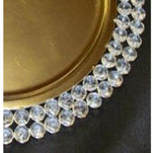 KHAN EXIMPO Eco-Friendly Handicraft Metal Golden Crystal for <b>Charger</b> <b>Plate</b> Dish Wholesale - Product Image 2