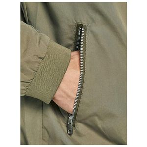 เสื้อบอมเบอร์แจ็คเก็ตลำลองผู้ชาย,เสื้อแจ็คเก็ตกันลมให้ความอบอุ่นผ้าฟรีซหนาสำหรับฤดูใบไม้ร่วง - Product Image 4