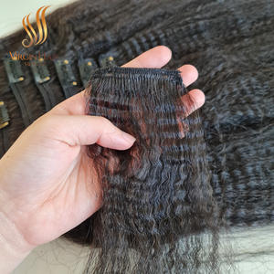 Perruque en dentelle HD de 20 pouces, cheveux vierges alignés sur la cuticule, cheveux vietnamiens raides crépus Remy, qualité 10A, double trame machine - Product Image 4