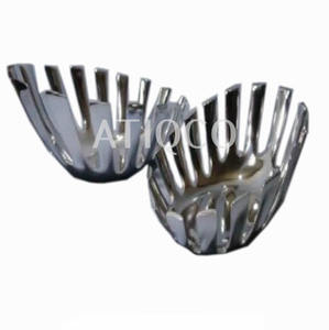 Bol à fruits en aluminium durable et écologique pour la décoration intérieure Design de luxe avec miroir polonais pour les cadeaux d'affaires - Product Image 2