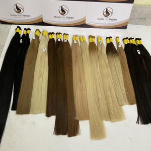 Extensiones de cabello humano ondulado, mechones de pelo liso de seda de visón y Rusia, con cutícula Virgen sin procesar, venta al por mayor - Product Image 2