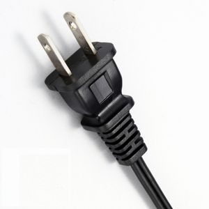 UL 2 Kabel Listrik Steker AC Pin Datar