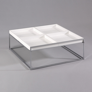 MDF 4-forma cuadrado mesa de café con patas de Metal - Product Image 3