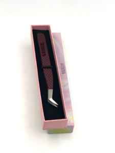 แหนบต่อขนตาสำหรับติดเพชรอุปกรณ์เสริมความงามแบบรัสเซียเคลือบผงไวน์อุปกรณ์เสริมความงามแบบมืออาชีพ - Product Image 6