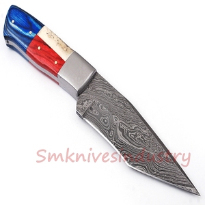 Xyj couteau à lame en acier de damas, fait à la main, belle résine, fixer le couteau à lame (smk1624) - Product Image 3