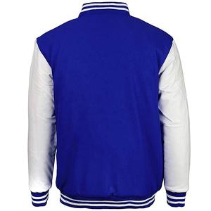 Veste bomber universitaire en chenille avec logo PIHA SPORTS, design premium, bleu marine, pour homme, hiver, épaisse - Product Image 2