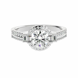 Rikhava แหวนทองคำขาว10K ประดับเพชรแท้คอลเลกชันหรูหรา - Product Image 1