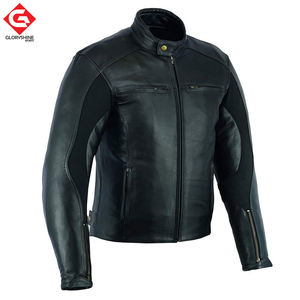 Veste de moto en cuir à la mode pour hommes, équipement de course de haute qualité, veste de moto avec protège-genoux et coudes, au prix de gros - Product Image 3