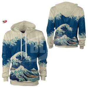 เสื้อฮู้ดแบบสวมหัวพิมพ์ซับลิเมชันสำหรับผู้ชายผ้าฟลีซผ้าฝ้ายโพลีเอสเตอร์100% ดีไซน์ตามสั่งพร้อมโลโก้แบรนด์สำหรับทุกเพศ - Product Image 3