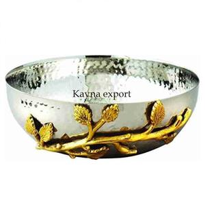 ชามโลหะสำหรับตกแต่งบ้านและร้านอาหารทำจากโลหะสีเงินสุดหรูทันสมัยสำหรับตกแต่งบ้านและร้านอาหาร - Product Image 5