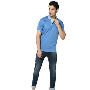 OME Quick Dry T-shirt polo à manches courtes en polyester, motif solide anti-rides, vêtements de golf pour hommes - Product Image 4